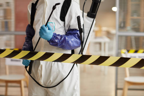 Professional Biohazard Cleanup technician working in Hull, MA